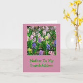 "Mutter zu meinen Enkelkindern"/ Hyazinthen Karte (Gelbe Blume)