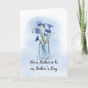 Mutter zu Müttern Tag Cornblumen in Mason Jar Karte