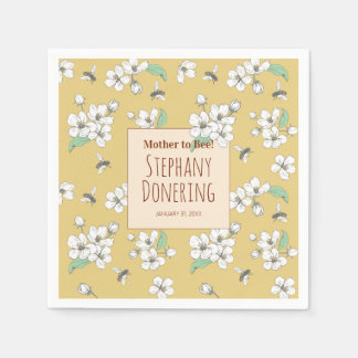 Mutter zu Satin Gold Baby Dusche Serviette