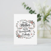Mutter zu sein bedeutet, bedingungslos zu lieben postkarte (Stehend Vorderseite)