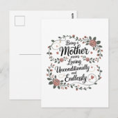 Mutter zu sein bedeutet, bedingungslos zu lieben postkarte (Vorne/Hinten)