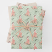 Mutter zu sein schwanger Rosa Grün und Tan Geschenkpapier Set (Beispiel)