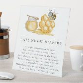 Mutter zu spät abends Windeln Babydusche Sockelschild (In Situ)