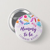 Mutter zu Süßigkeiten Candies Lollipops Kinderdusc Button (Vorne & Hinten)