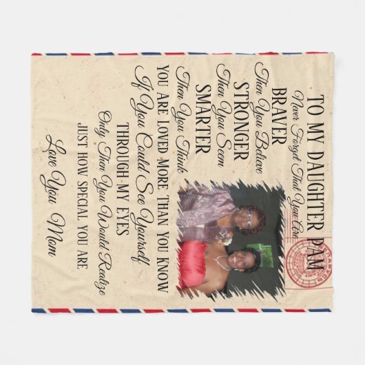 Mutter zu Tochter Foto Fleece Blanket (Vorderseite (Horizontal))