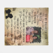 Mutter zu Tochter-Foto Fleecedecke (Vorderseite (Horizontal))