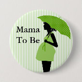 Mutter, zum grüner themenorientierter button (Vorderseite)