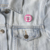 Mutter, zum rosa Fooprint Babyparty-Knopf zu sein Button (Beispiel)