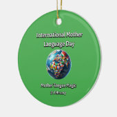 Mutter Zungenmagie. Muttersprachlicher Tag. Keramik Ornament (Links)