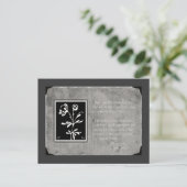 Mutter zur Postkarte der Tochter (Stehend Vorderseite)