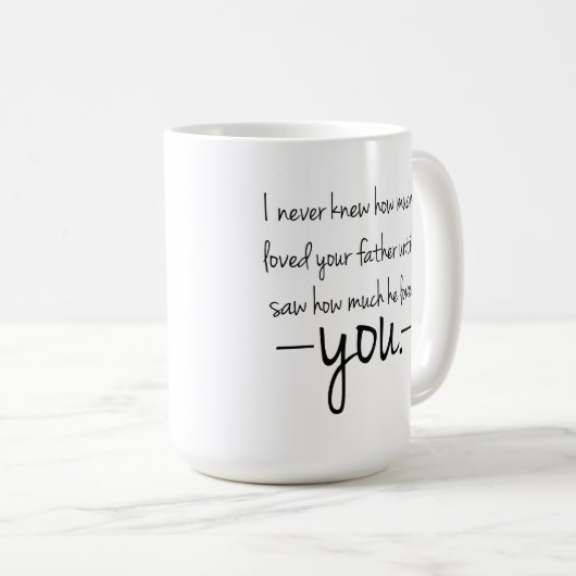 Mutter zur Tochter-Zitat-Kaffee-Tasse Kaffeetasse (VorderseiteRechts)