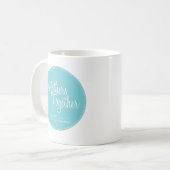 Mutter-zusammen blaue Logo-Kaffee-Tasse Kaffeetasse (Vorderseite Links)