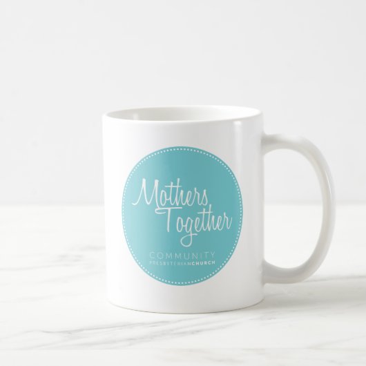 Mutter-zusammen blaue Logo-Kaffee-Tasse Kaffeetasse (Rechts)