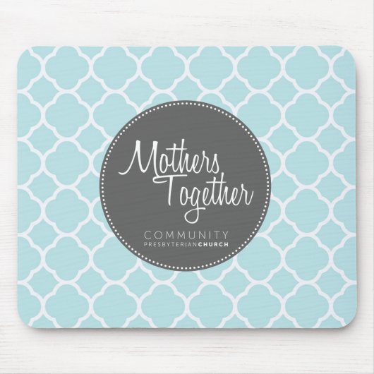 Mutter-zusammen graue Logo-Mausunterlage Mousepad (Vorne)