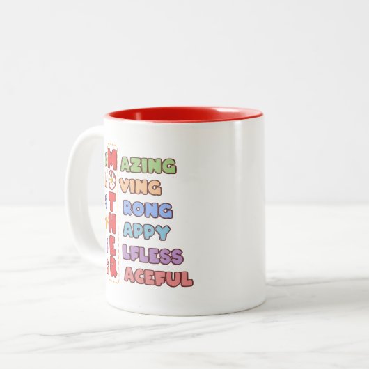 Mutter Zweifarbige Tasse (Vorderseite Links)