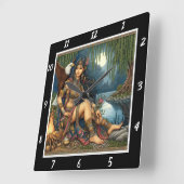 Mutterabende: Eagle's Shadow Star's Brilliance Quadratische Wanduhr (Winkel)