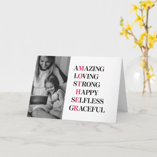 Mutterakronym-Foto Karte (Gelbe Blume)