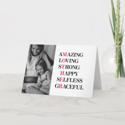 Mutterakronym-Foto Karte (Vorderseite)