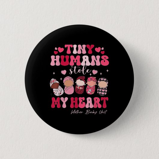 MutterBaby Unit Valentine Krankenschwester Niedlic Button (Vorderseite)