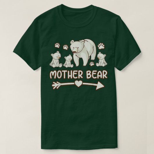 Mutterbär für Frauen, Mama trägt 3 Shirts (Design vorne)