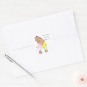 Mutterbär und ihre Käfer Liebe anzeigen Quadratischer Aufkleber (Umschlag)