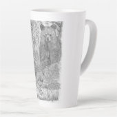 Mutterbär und Kub Latte Tasse (Rechte Ecke)