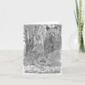 Mutterbär und Küken Karte (Vorderseite)