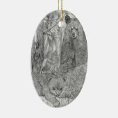 Mutterbär Watching Cub Keramik Ornament (Rechts)