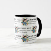 Mutterbewusstseins-Definition Florales Mutterbild- Tasse (VorderseiteRechts)