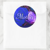 Mutterblaue Lila Rose Aufkleber (Tasche)