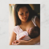 Mutterbrasse Fütternd Neugeborene Postkarte (Vorderseite)