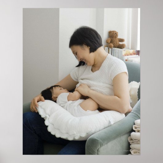 Mutterbrust fütternd Baby Poster (Vorne)