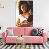 Mutterbrust füttre Neugeborene Leinwanddruck (Insitu (Wohnzimmer))