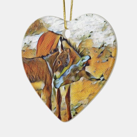 MutterBurro u. Sohn-Verzierung Keramik Ornament (Links)