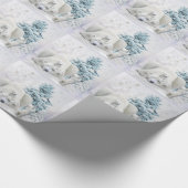 Mütterchen des müden Polarbären mit Babys Geschenkpapier (Ecke)