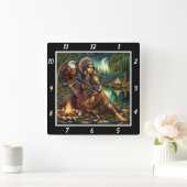 Mutterdämmerung: Adlerhorst Quadratische Wanduhr (Zuhause)