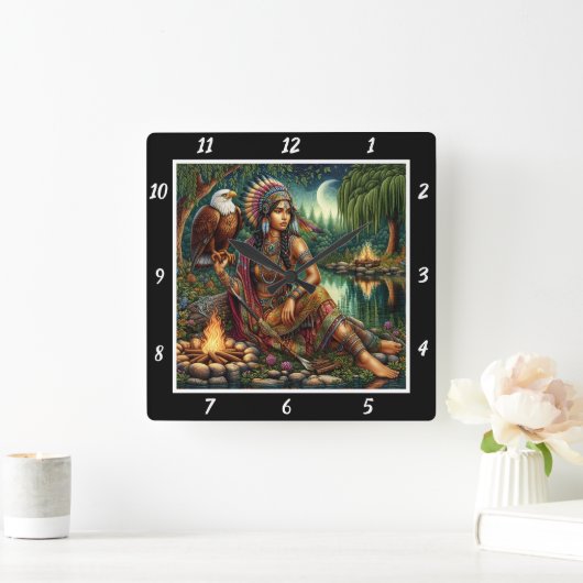 Mutterdämmerung: Adlerhorst Quadratische Wanduhr (Zuhause)