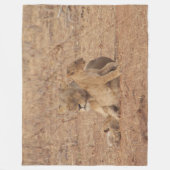 Mutterdecke aus Löwe und Gurtflocken Fleecedecke (Vorderseite)