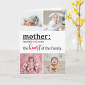 Mutterdefiniertes Herzstück der Familie 4 Foto Karte (Gelbe Blume)
