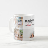 Mutterdefiniertes Herzstück der Familie 5 Foto Kaffeetasse (Vorderseite Links)