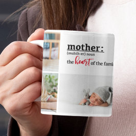 Mutterdefiniertes Herzstück der Familie 5 Foto Kaffeetasse