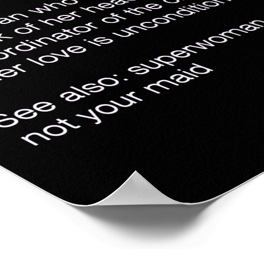 Mutterdefinition Glücklicher Muttertag Poster (Ecke)