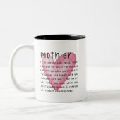 Mutterdefinition Kaffee Tasse mit rosa Herz (Links)