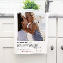 Mutterdefinition | Modernes Minimales Foto Handtuc Geschirrtuch