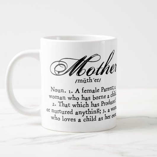 Mutterdefinition, Muttertag Jumbo-Tasse (Links)