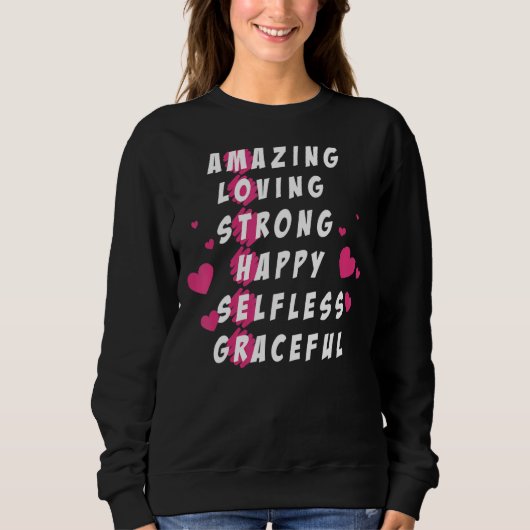 Mutterdefinition Phantastisch Liebend starke glück Sweatshirt (Vorderseite)