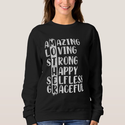 Mutterdefinition Phantastisch Liebend starke glück Sweatshirt (Vorderseite)