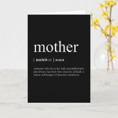 Mütterdefinitionsschwarz Karte (Gelbe Blume)