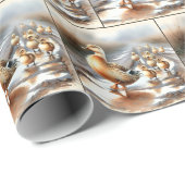 Mutterduck mit Ducklein Geschenkpapier (Rolleneckpunkt)