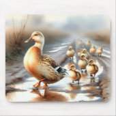 Mutterduck mit Ducklein Mousepad (Vorne)